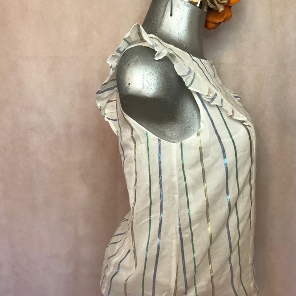 COLLECTIVE CONCEPTS SIZE S SLEEVELESS RUFFLE - Picture 3 of 8